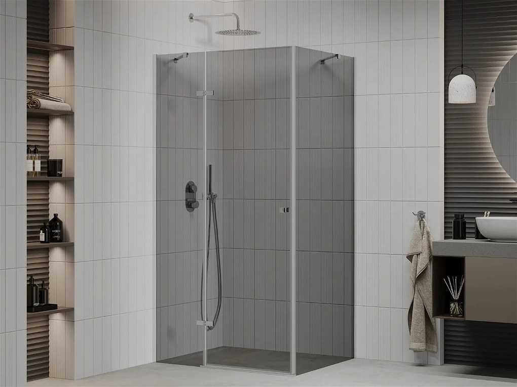 Mexen ROMA sprchovací kút 90x100cm, 6mm sklo, chrómový profil-šedé sklo, 854-090-100-01-40