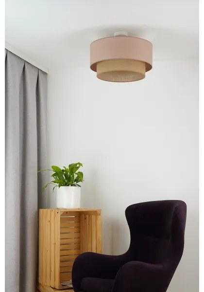 Duolla - Prisadený luster  BOHO 1xE27/15W/230V pr. 45 cm béžová/hnedá