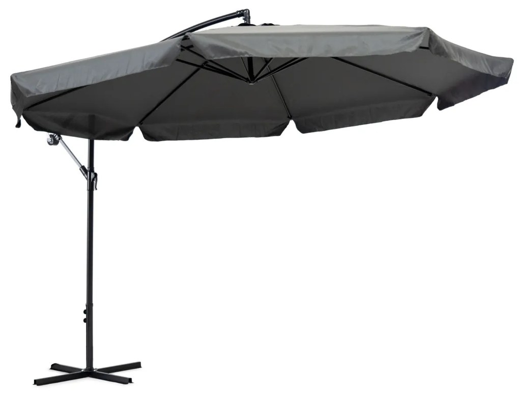 Záhradný slnečník Vlora 340 cm sivý