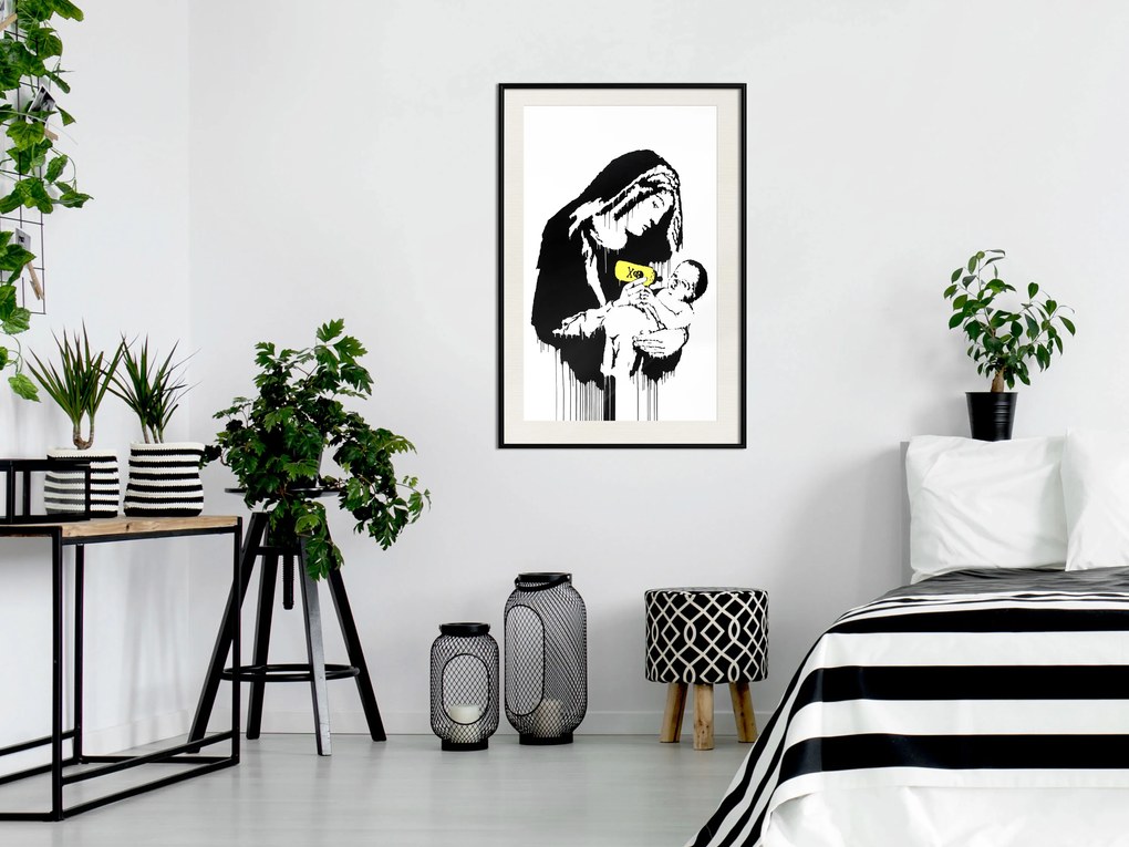 Artgeist Plagát - Nursing Mother [Poster] Veľkosť: 40x60, Verzia: Čierny rám