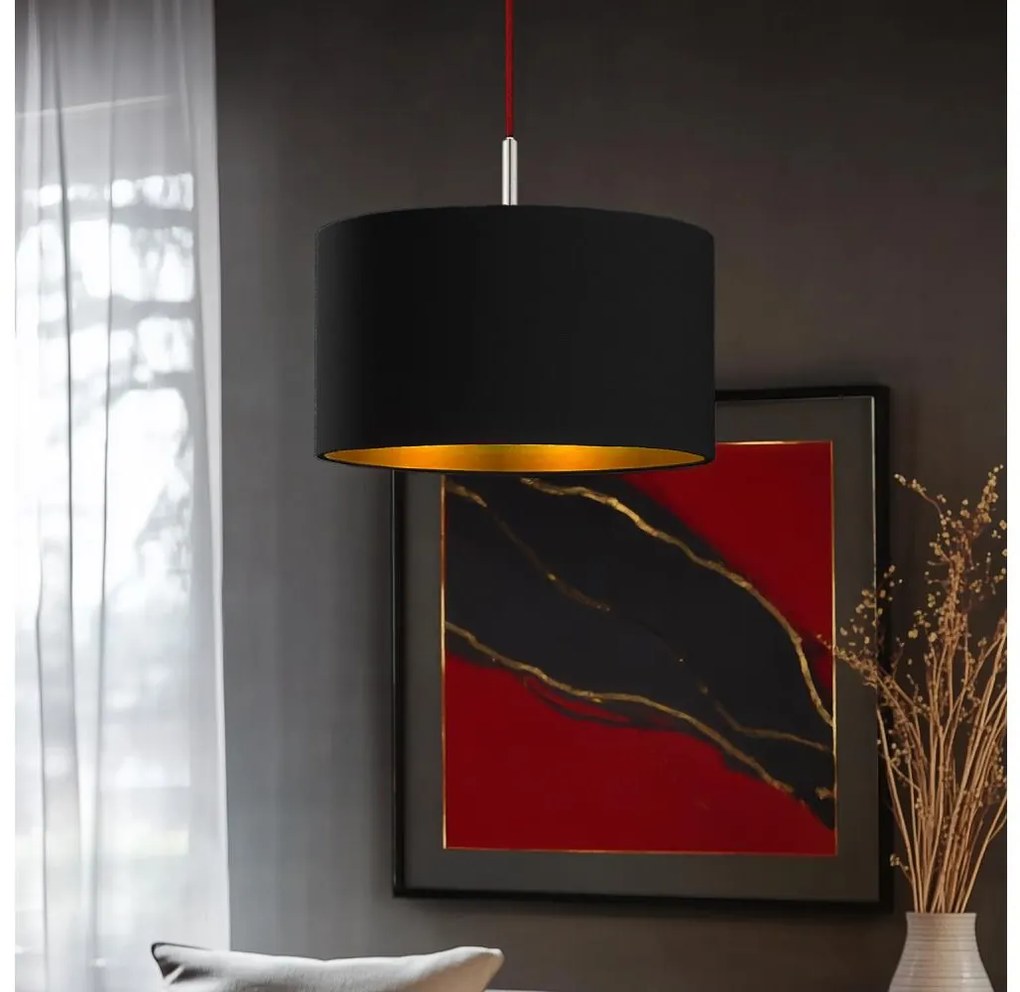 Eglo - LED  Luster na lanku TUNJA 1xE27/60W/230V čierna EG32516Q