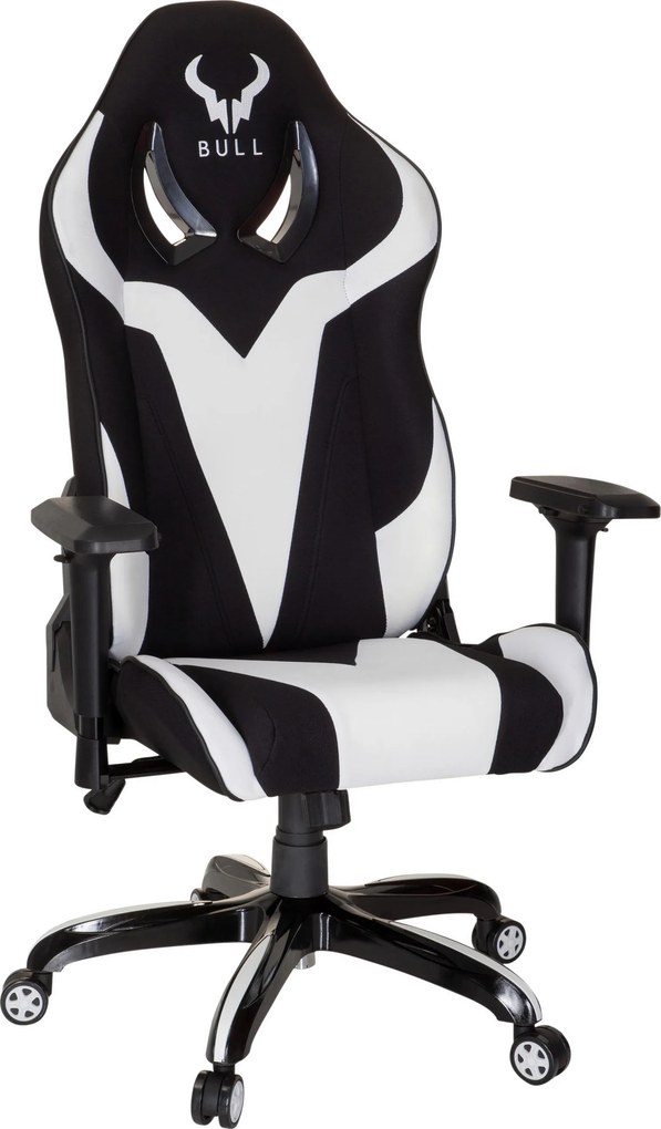 XXXLutz HERNÁ STOLIČKA, plochá tkanina, čierna, biela MID.YOU - Online Only kancelárie - 001918041102
