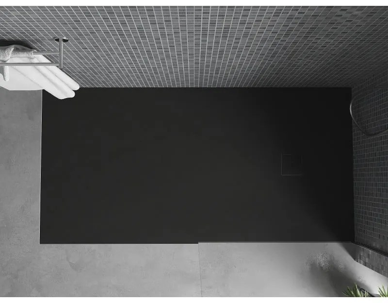 Mexen Bert, SMC obdĺžniková sprchová vanička 160 x 80 cm, čierna, 4K708016