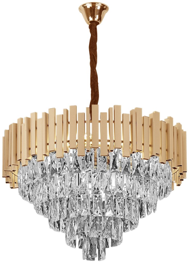 Toolight Toolight, závesné svietidlo 80cm, 12xE14, G053-CP, zlatá, OSW-08947