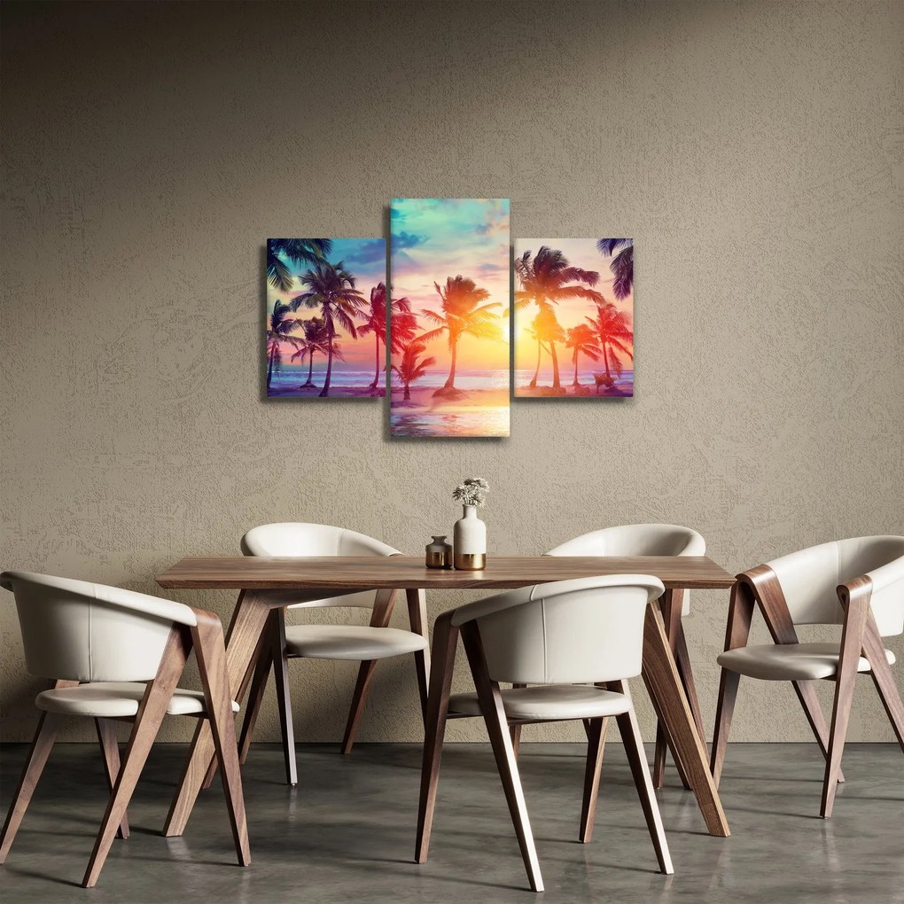 Obraz - Tropický západ slnka (90x60 cm)