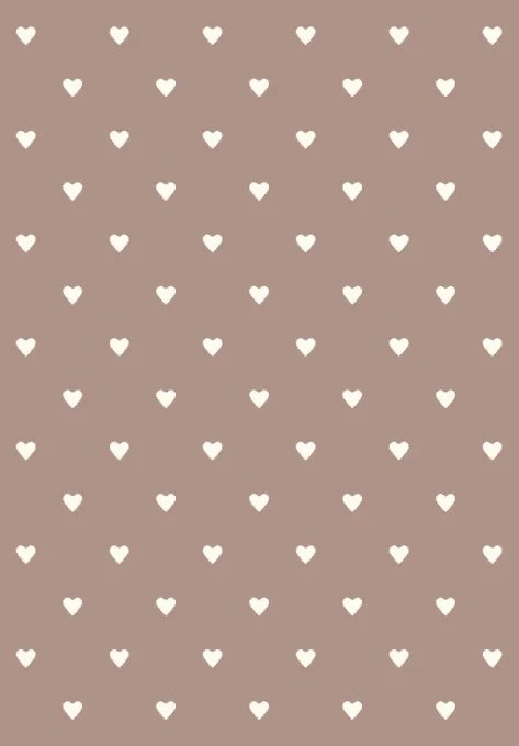 Koberec Agnella Soft Srdcia béžový