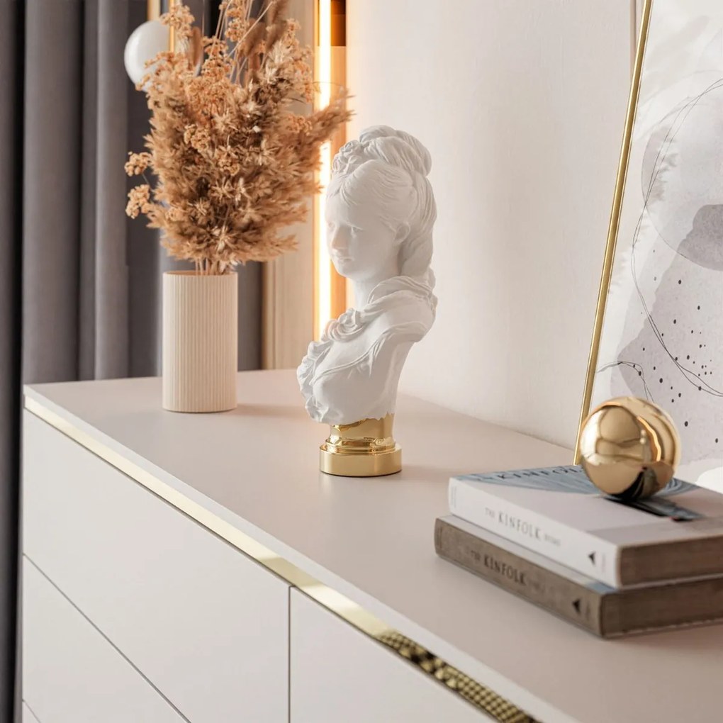 KOMODA NESSIE 2 ZÁVESNÁ KAŠMÍR + ZLATÁ 140 cm