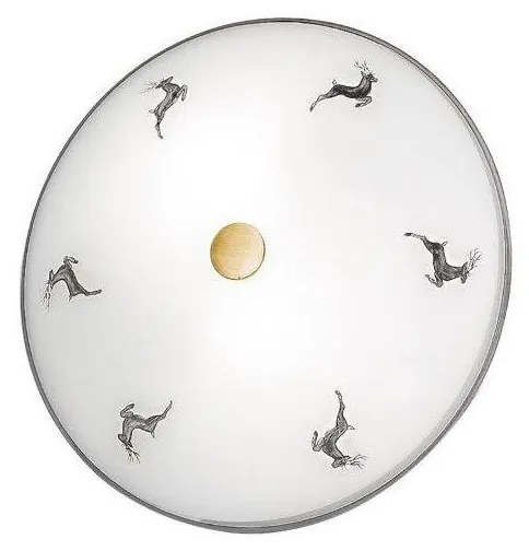 Kolarz 731.U12.4.133- Stropné svietidlo NONNA 2xE14/60W/230V pr. 32 cm sivá/mosadz