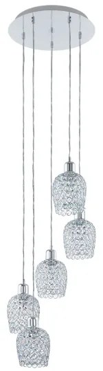 Eglo 94898 - Luster na lanku BONARES 1 5xE27/60W/230V