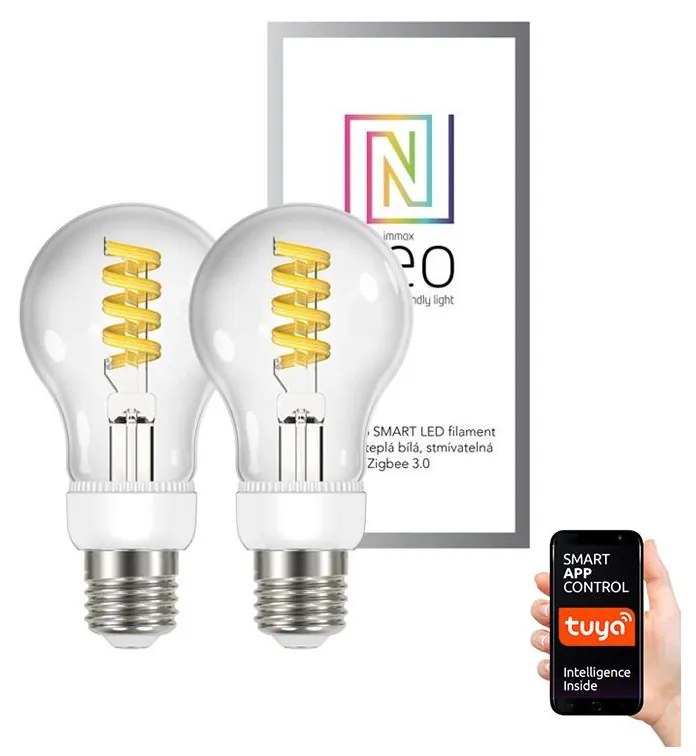 Immax Neo Immax Neo - SADA 2x LED Stmievateľná žiarovka FILAMENT E27/5W/230V 2700-6000K IM0312