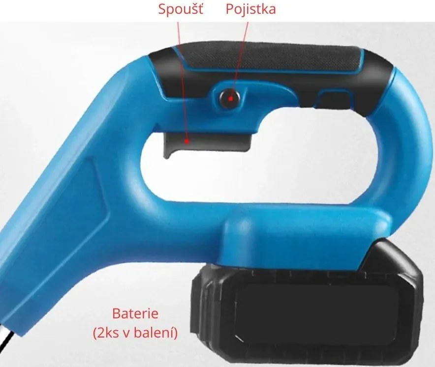Kombinovaný AKU kotúčový krovinorez/ kosačka TIGO MD-31 + 2x batérie + nástavce + čepele + nože
