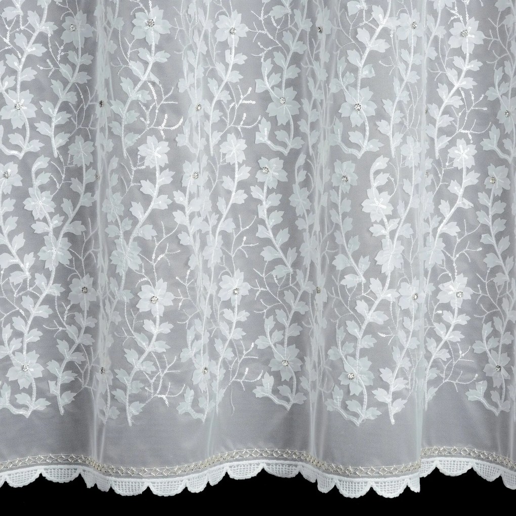 ZÁCLONA NA KRÚŽKOCH EVA MINGE INGA 140X250 CM BIELA