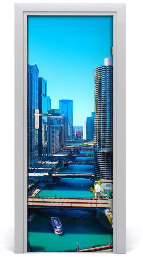 Fototapeta samolepiace na dvere Chicago rieka 85x205 cm