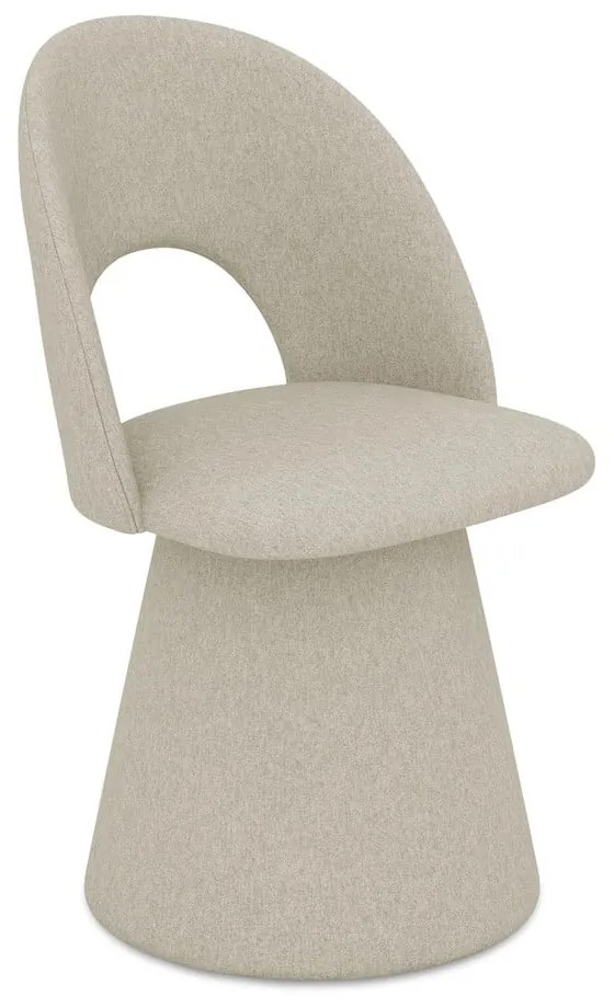 Béžové čalúnené jedálenské kreslo Kalo – Makamii
