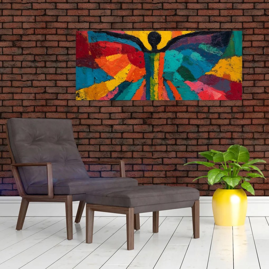 Obraz - Maľovaný anjel (120x50 cm)