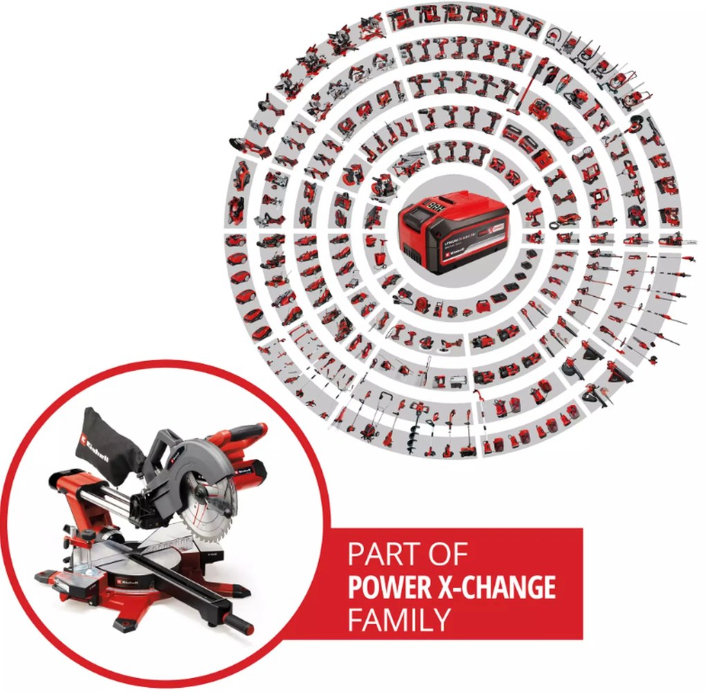 Einhell TE-SM 36/10 L Li-Solo Aku pokosová píla (36V/bez aku/254mm) 4300885