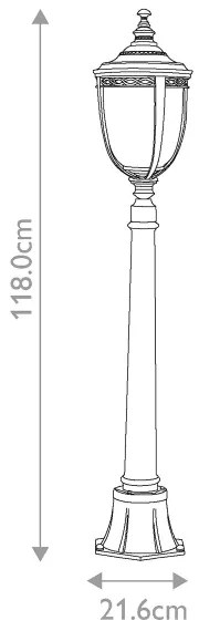 Feiss FE-EB4-M-BRB - Vonkajšia lampa ENGLISH BRIDLE 3xE14/60W/230V IP44