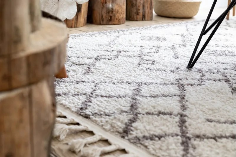 Dywany Łuszczów, Kusový koberec Berber Tanger B5940 cream and brown, 160x220, béžová, obývacia izba