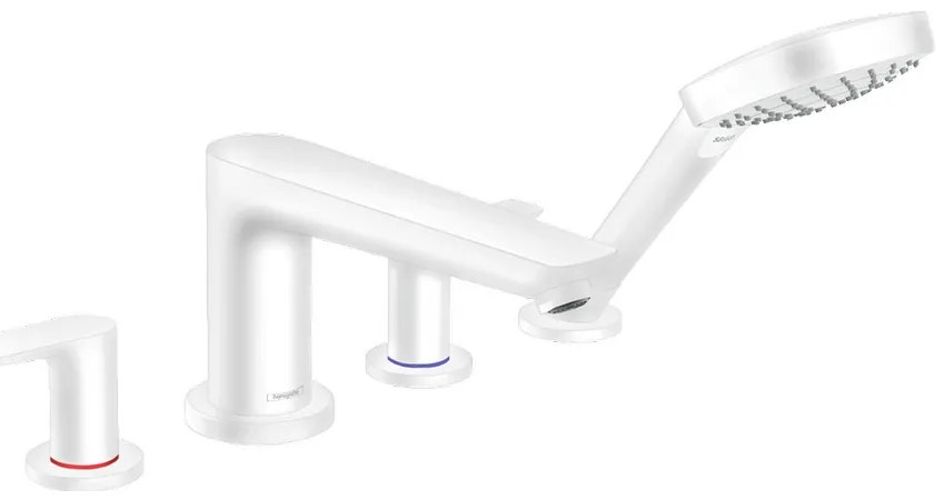 Hansgrohe Talis E, batéria na okraj vane, 4-otvorová inštalácia, biela matná, HAN-71748700