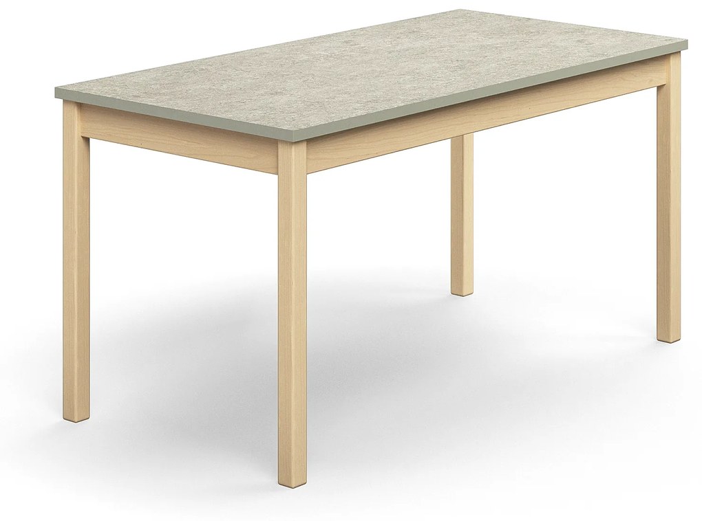 Stôl DECIBEL, 1400x700x720 mm, linoleum - svetlošedá, breza