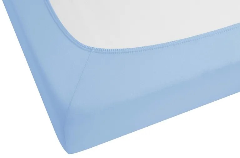 Biberna Napínacia džersejová plachta (ľadová modrá, 140 – 160 x 200 cm)  (100227068)