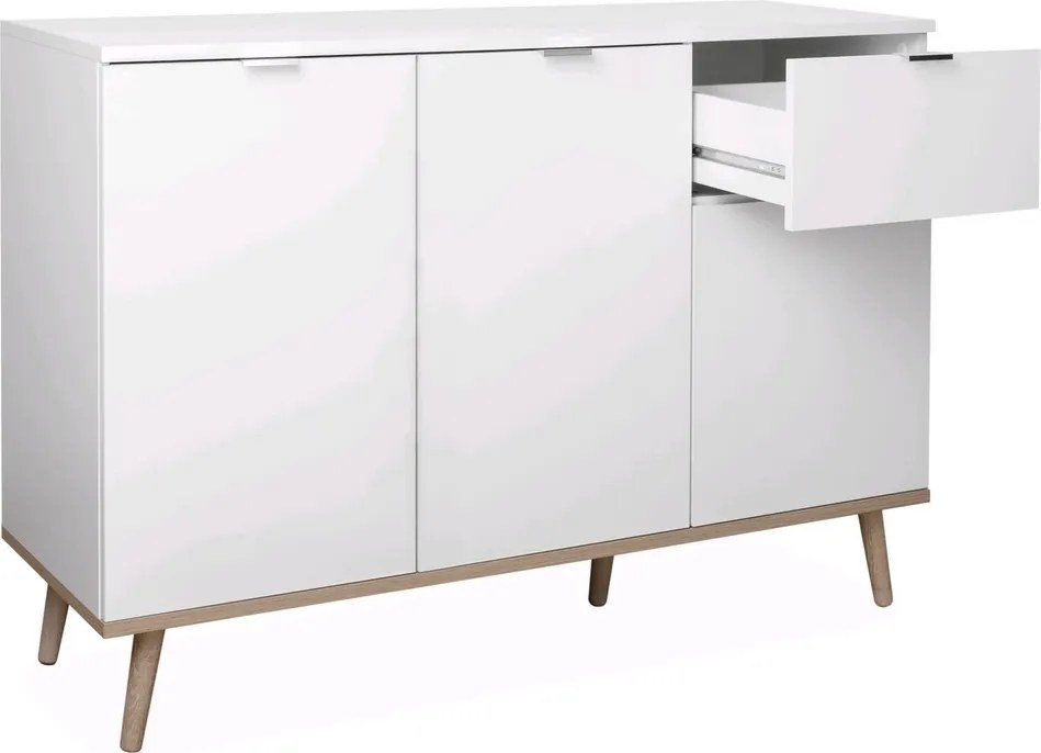 Skrinka so zásuvkou Göteborg, biela / dub sonoma