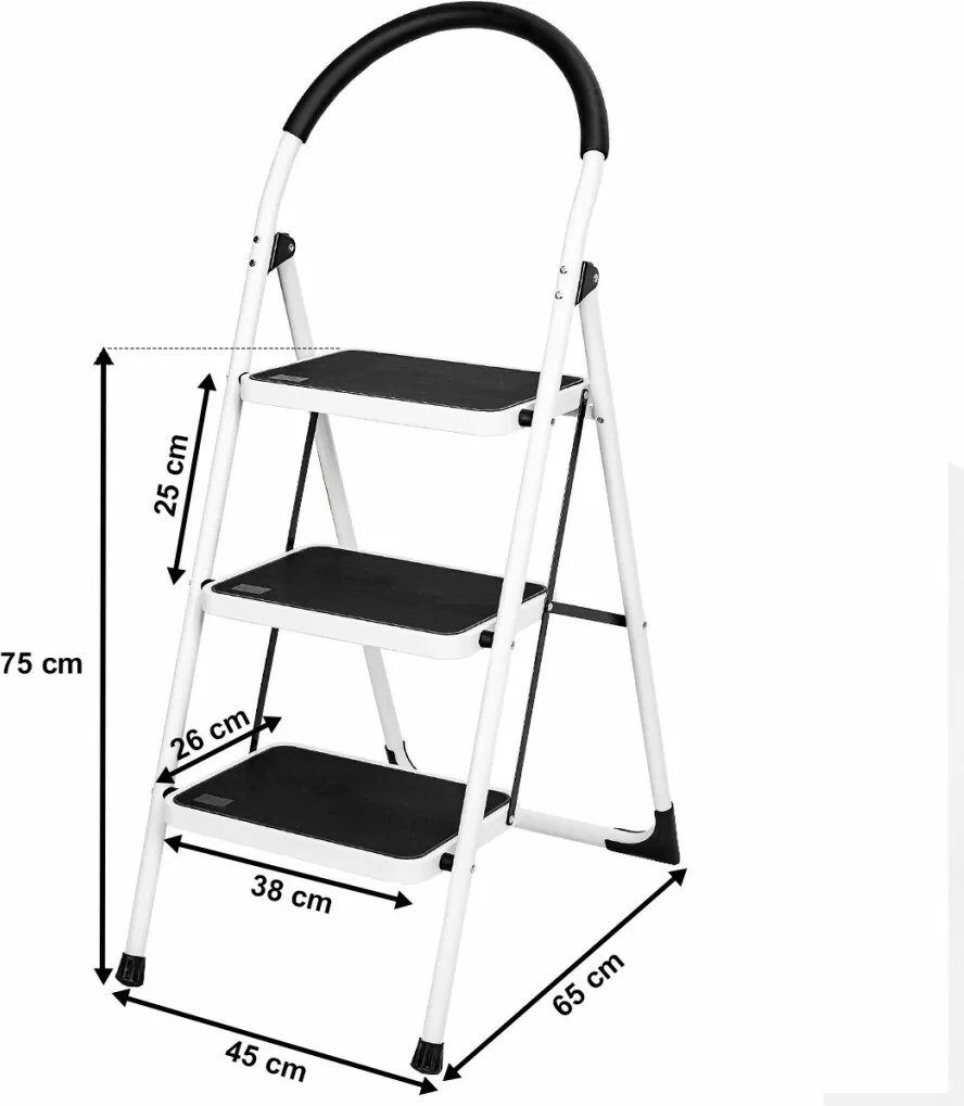 Schodíky Klapp 3 skladacie, 3 stupne