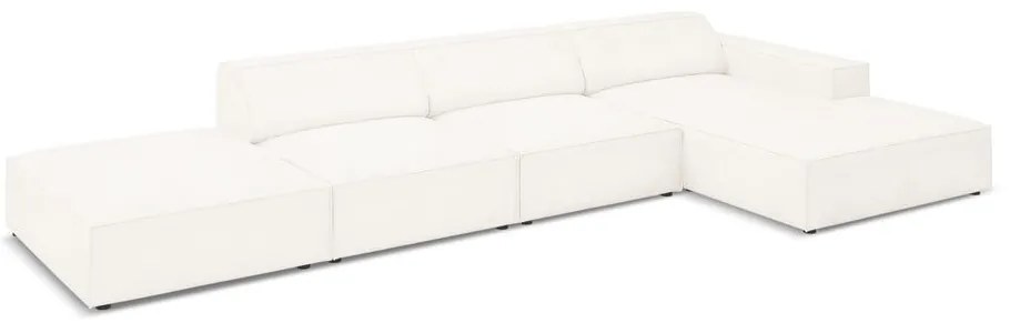 Béžová rohová pohovka z textílie bouclé (pravý roh) Jodie – Micadoni Home