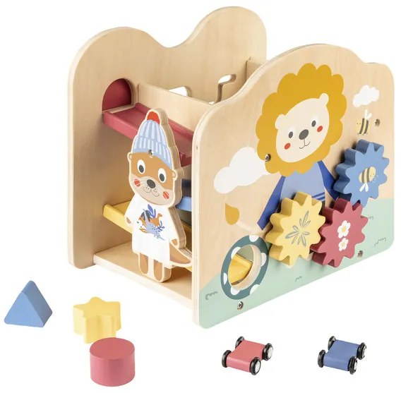 lupilu® Drevený vozík/Kocka na rozvoj motoriky (kocka na rozvoj motoriky) (100367679)