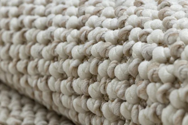 Metrážny koberec CASABLANCA LOOP biely / béžový