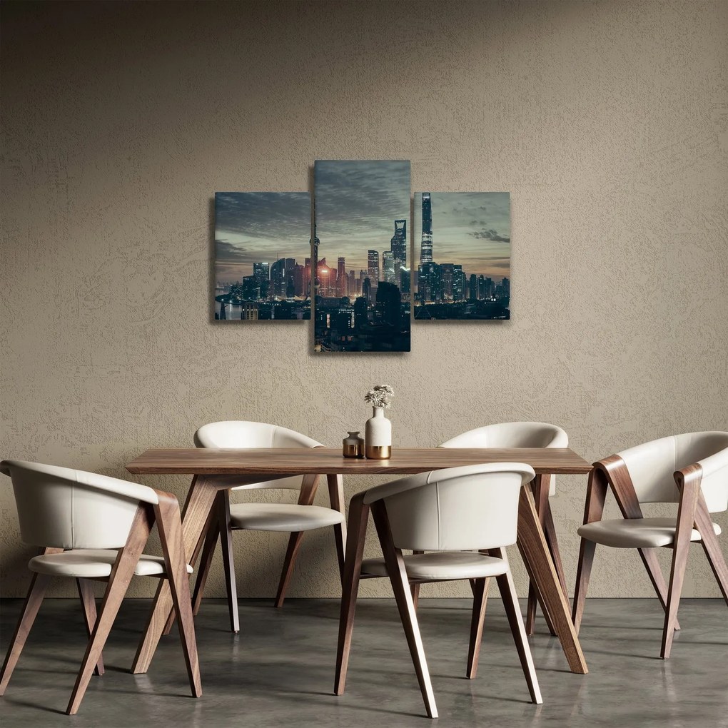 Obraz mesta za súmraku (90x60 cm)