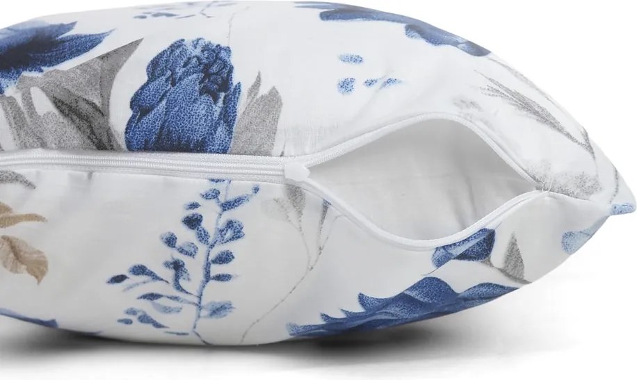 Polášek Bavlnené obliečky MODRÉ KVETY - 140 x 200 cm / 70 x 90 cm