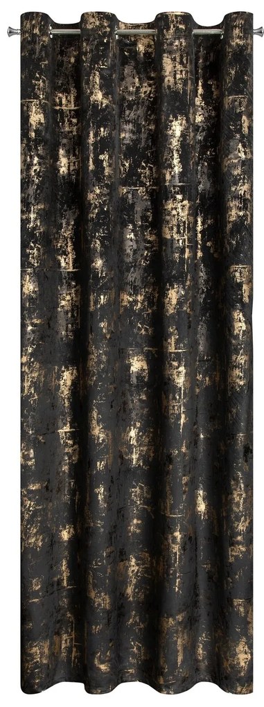 ZATEMŇOVACÍ ZÁVES NA KRÚŽKOCH TONIA 140X250 CM ČIERNA