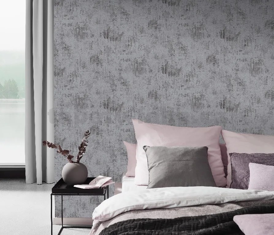 Vliesové tapety na stenu IMITATIONS 2 10238-15, rozmer 10,05 m x 0,53 m, industriálna stierka sivá, Erismann