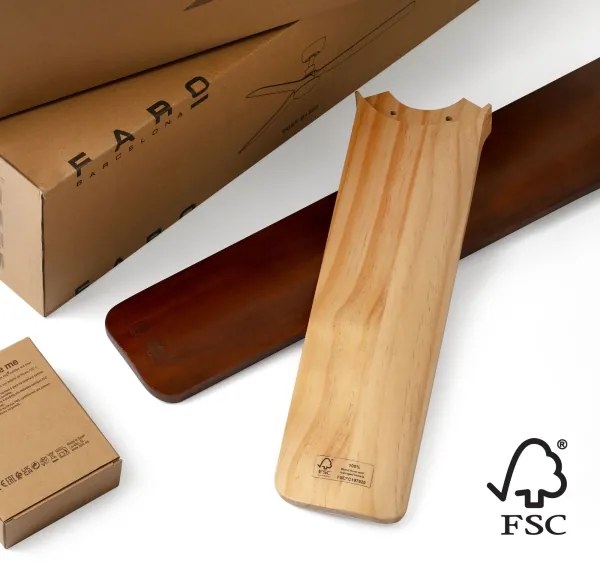 FARO 34190WT - Stropný ventilátor BIGWOOD XL borovica/čierna pr. 200 cm WT + DO