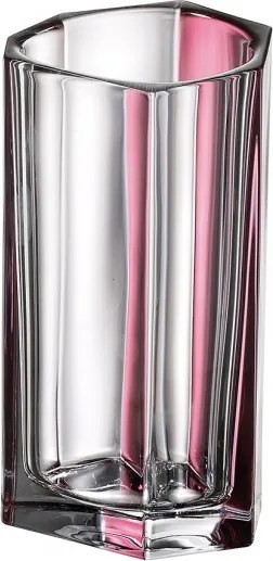 KRIŠTÁĽOVÁ VÁZA BOHEMIA BAZALT PINK LINE 250MM