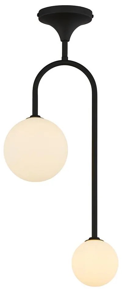 Jupiter 1946 - Prisadený luster SELEN 2xG9/40W/230V čierna