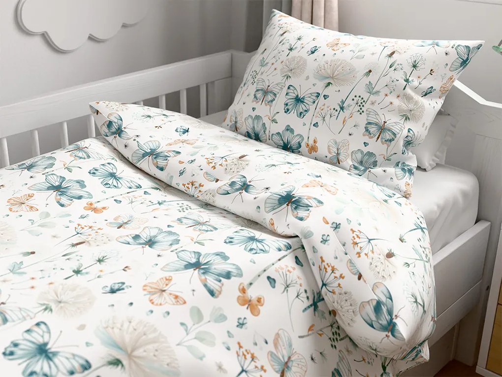 Krepové obliečky do postieľky Renforcé ELIVINE biele Rozmer obliečky: 45 x 65 cm | 90 x 140 cm