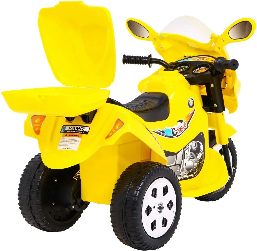 Ramiz Trojkolka BJX-088 elektrická motorka pre najmenších Žltá + zvuky + svetlá