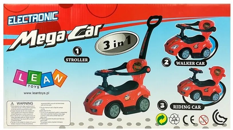 LEAN TOYS Autíčko Mega Car 3v1 - ružové