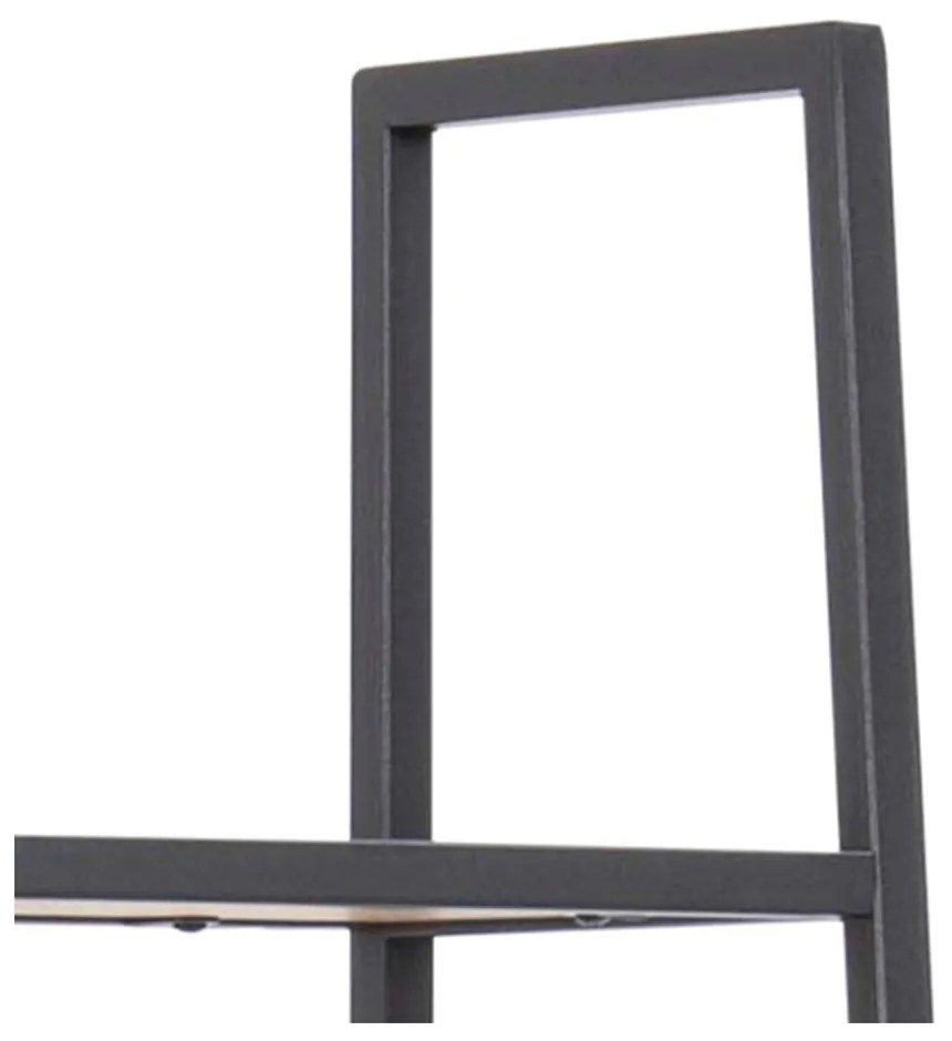 Regál v dekore duba v čierno-prírodnej farbe 77x175 cm Seaford – Actona