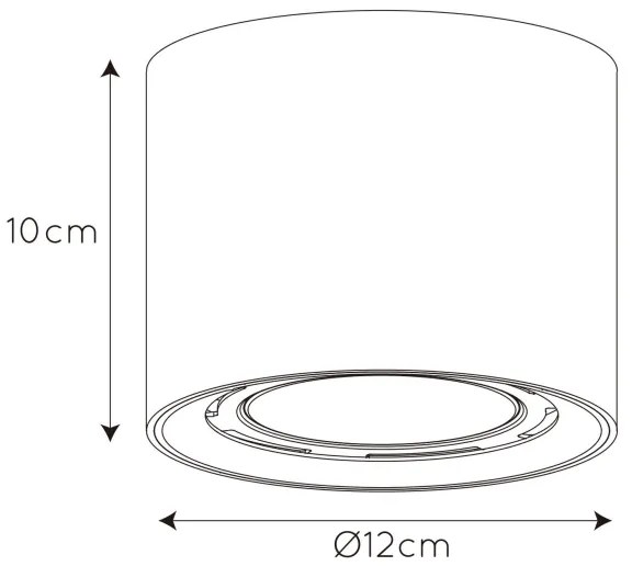 Lucide 09921/12/30- LED Stmievateľné bodové svietidlo FEDLER 1xGU10/12W/230V čierna