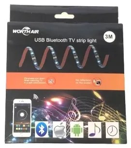 Zaparkorun LED RGB pásik za televízor s ovládaním pomocou telefónu - 3 m