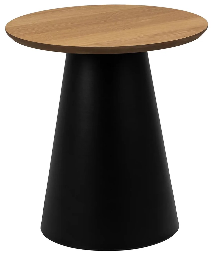 Odkladací stolík Soli 45 cm čierny/dub prírodný