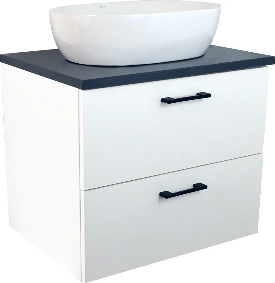 Comodo Kúpeľňová skrinka pod doskové umývadlo Agria NEW W 60-HD - biela/antracit