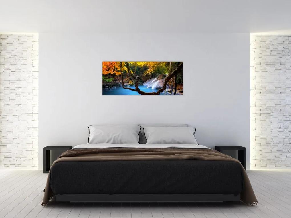 Obraz - Vodopády v Ázii (120x50 cm)