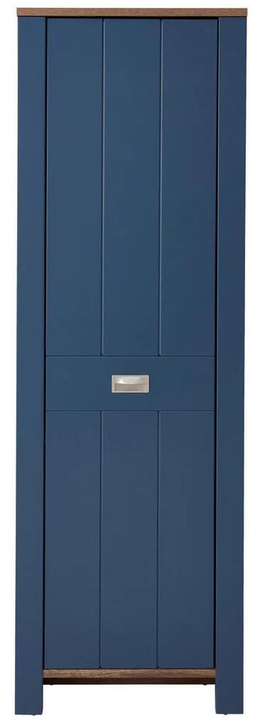 XXXLutz PREDSIEŇOVÁ SKRIŇA, modrá, hnedá, farby duba, 65/201/38 cm MID.YOU - Online Only drobný nábytok - 002737044701