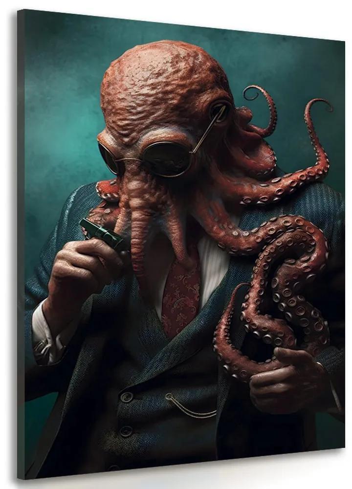 Obraz zvierací gangster chobotnica Varianta: 60x90