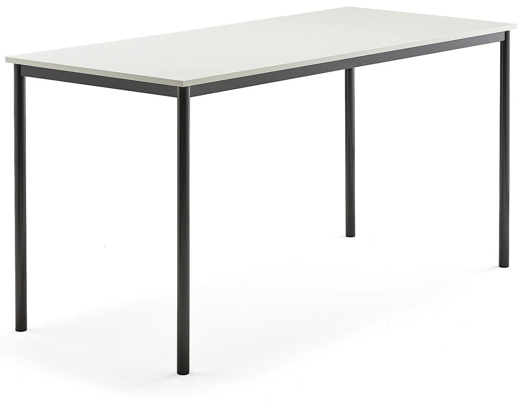 Stôl SONITUS, 1800x800x900 mm, HPL - biela, antracit
