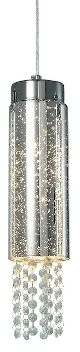 Závesné svietidlo Moonlight, 1x kryštáliky/akrylové tienidlo, ch